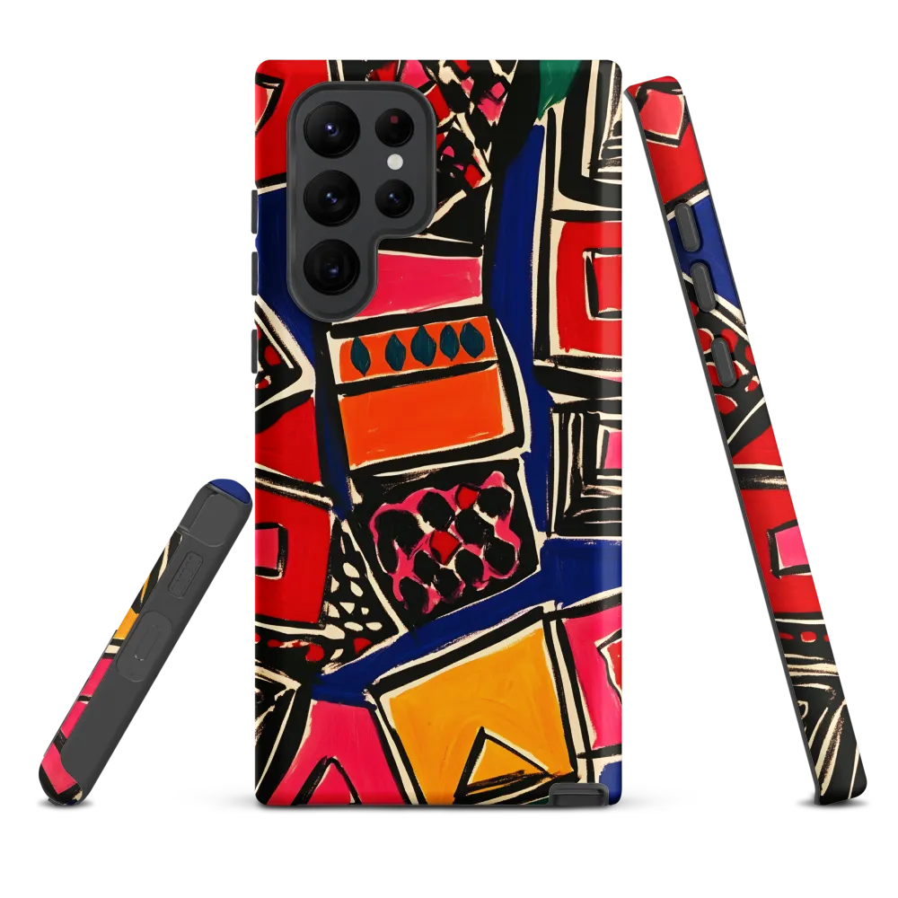 Dynamic Geometric Harmony | Phone Case |  S22 Ultra | Tough Case | Matte
