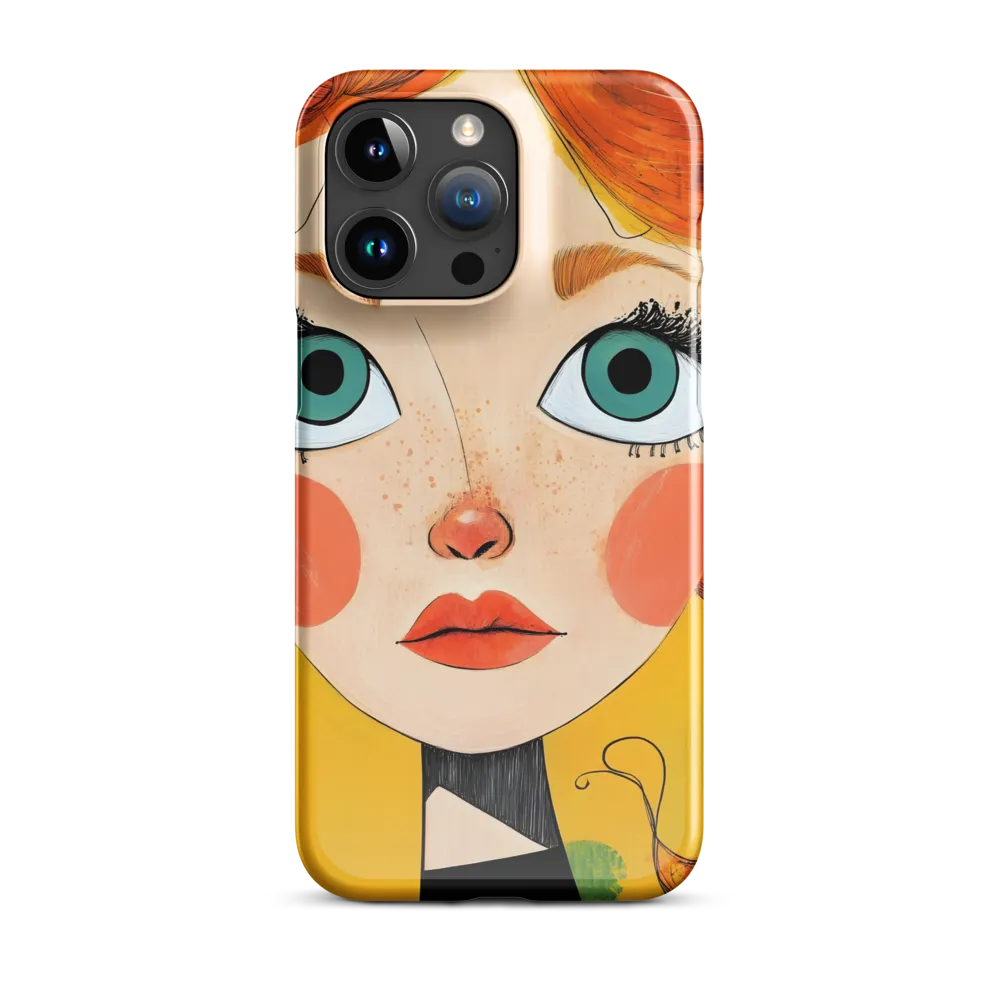 Whimsical Portrait of a Girl | Phone Case |  15 Pro Max | Snap Case | Glossy