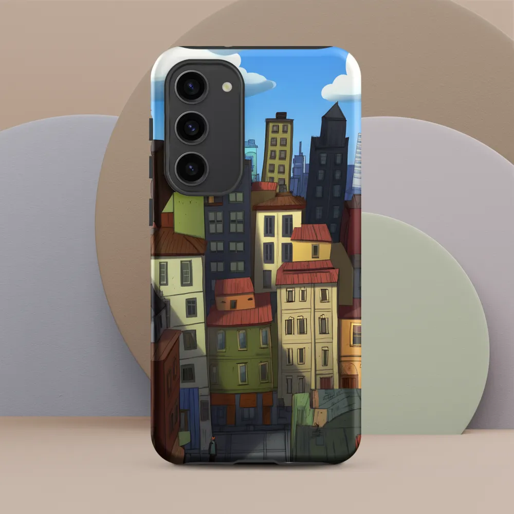 Urban Symphony: A Colorful Cityscape | Phone Case |  S23 Plus | Tough Case | Matte