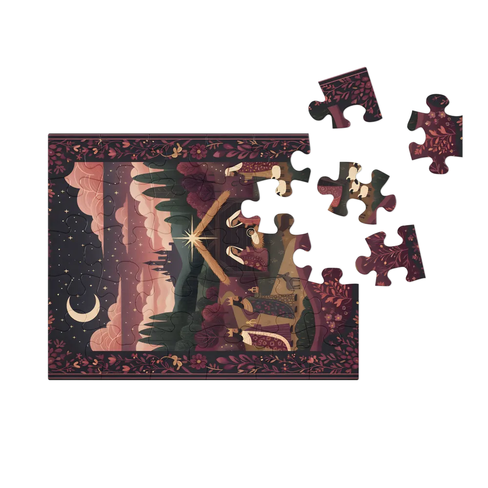 Star Over the Manger 
 Jigsaw Puzzle in Tin Box