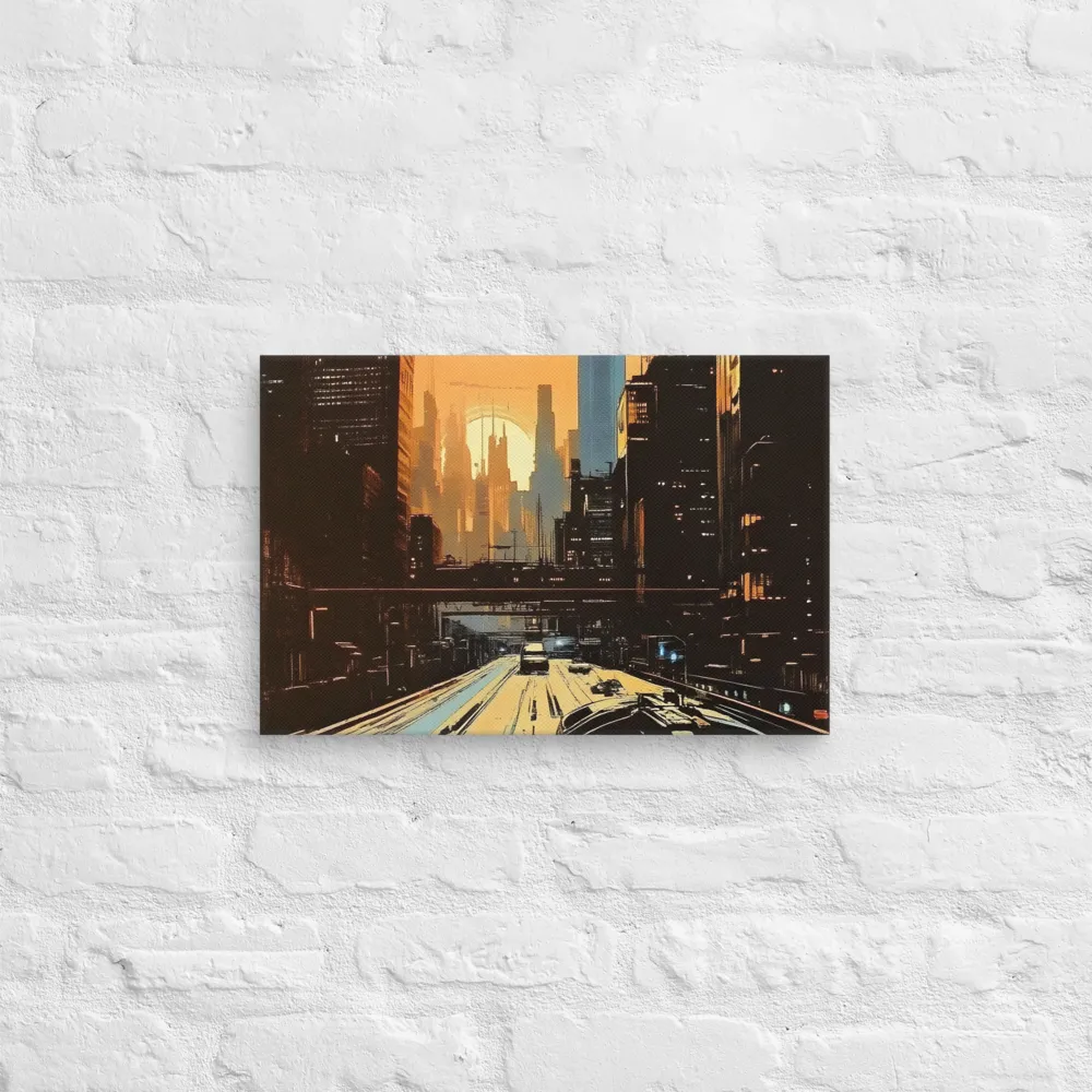 Metro Nexus: A Futuristic Cityscape | Canvas | 12″×18″