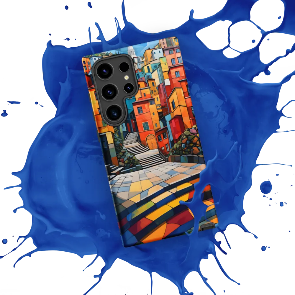 Vibrant Village: A Cubist Journey