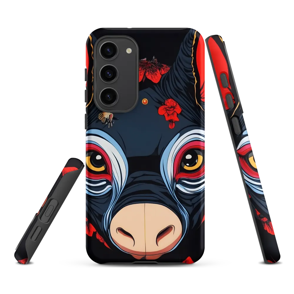 Mystical Bull with Floral Motifs