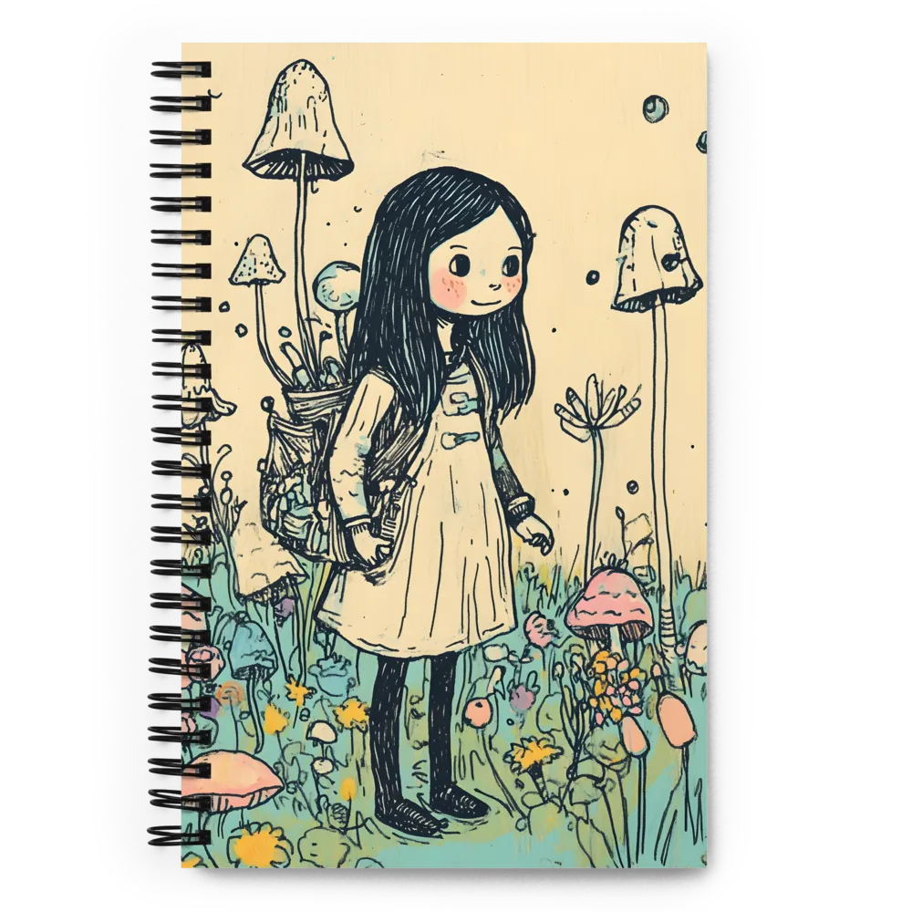 A Whimsical Journey Through a Colorful Meadow | Spiral Notebook