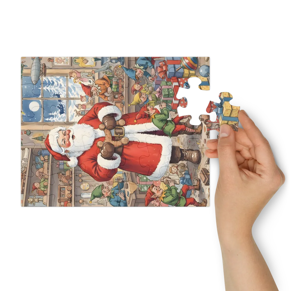 Santa's Workshop 
 Jigsaw Puzzle in Tin Box