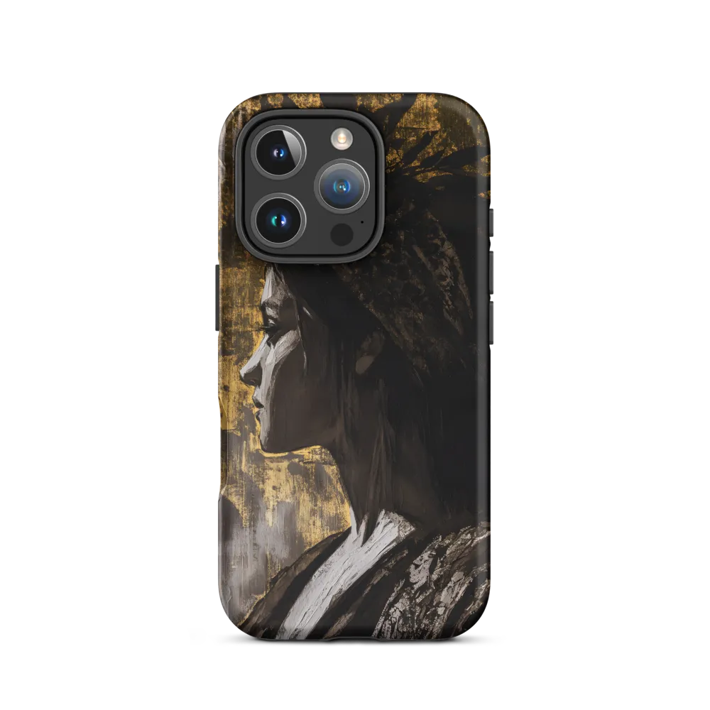 Golden Elegance: A Modern Profile Portrait
