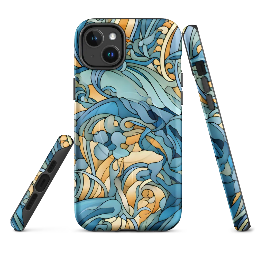 Dancing Waves of the Ocean | Phone Case |  14 Plus | MagSafe® Tough Case | Matte