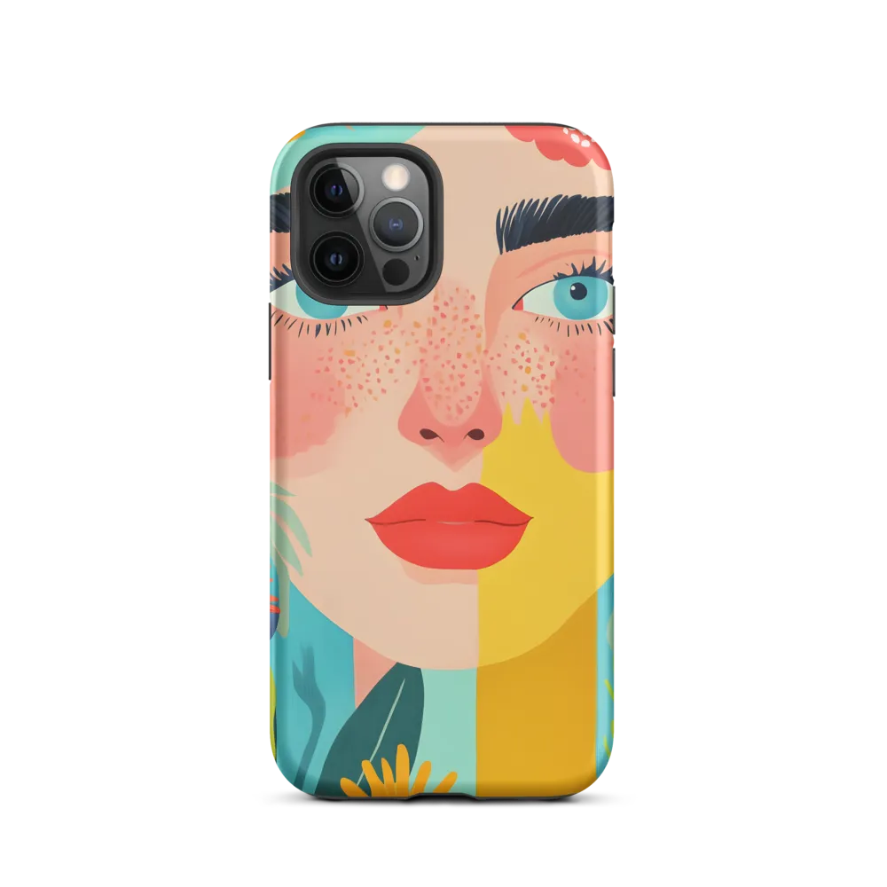 Floral Serenity: A Modern Portrait