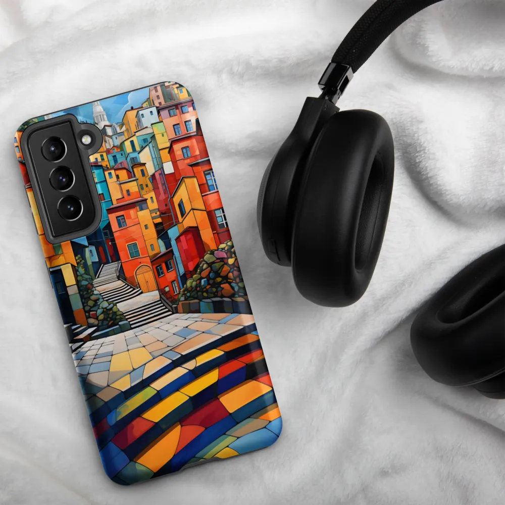 Vibrant Village: A Cubist Journey