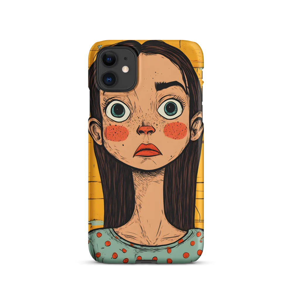 Wide-Eyed Portrait on Distressed Yellow Planks
