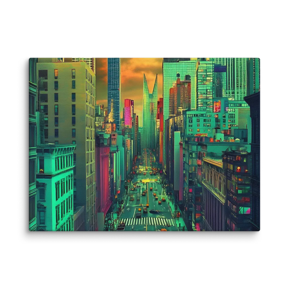 Urban Surrealism: Neon Dreams | Canvas | 9″×12″