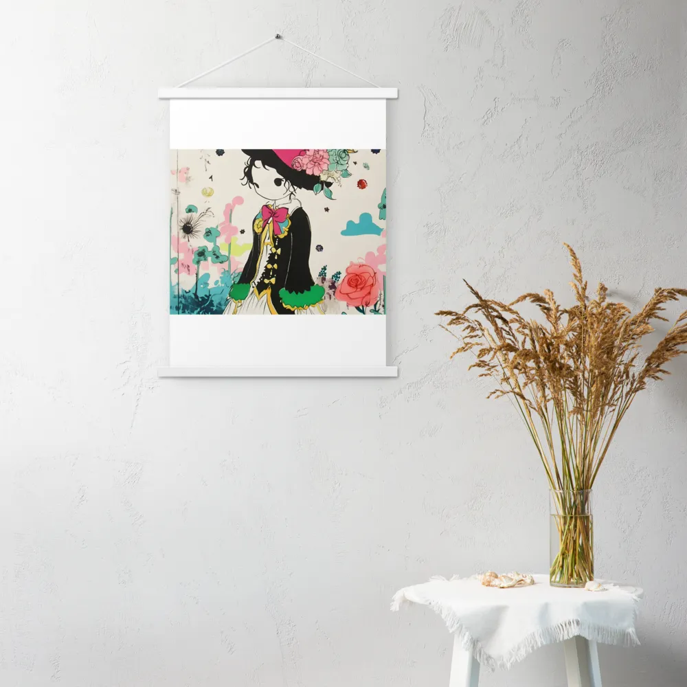 Whimsical Garden Reverie | Poster With White Wood Hanger | 18″×24″