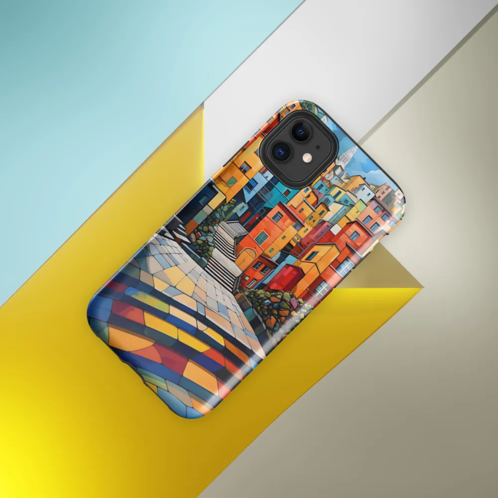 Vibrant Village: A Cubist Journey