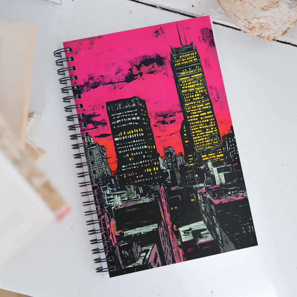 Urban Pulse at Dusk | Spiral Notebook