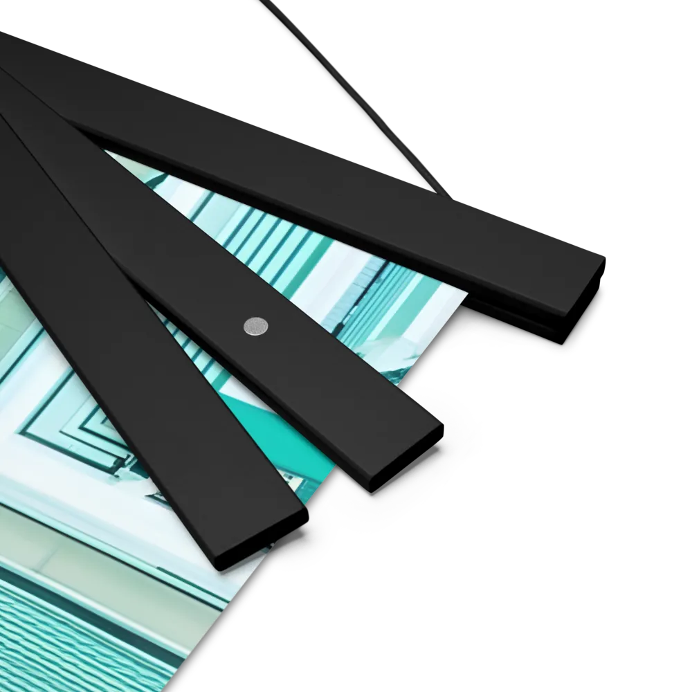 Urban Geometry: Aerial Perspective | Poster With Black Wood Hanger | 18″×18″