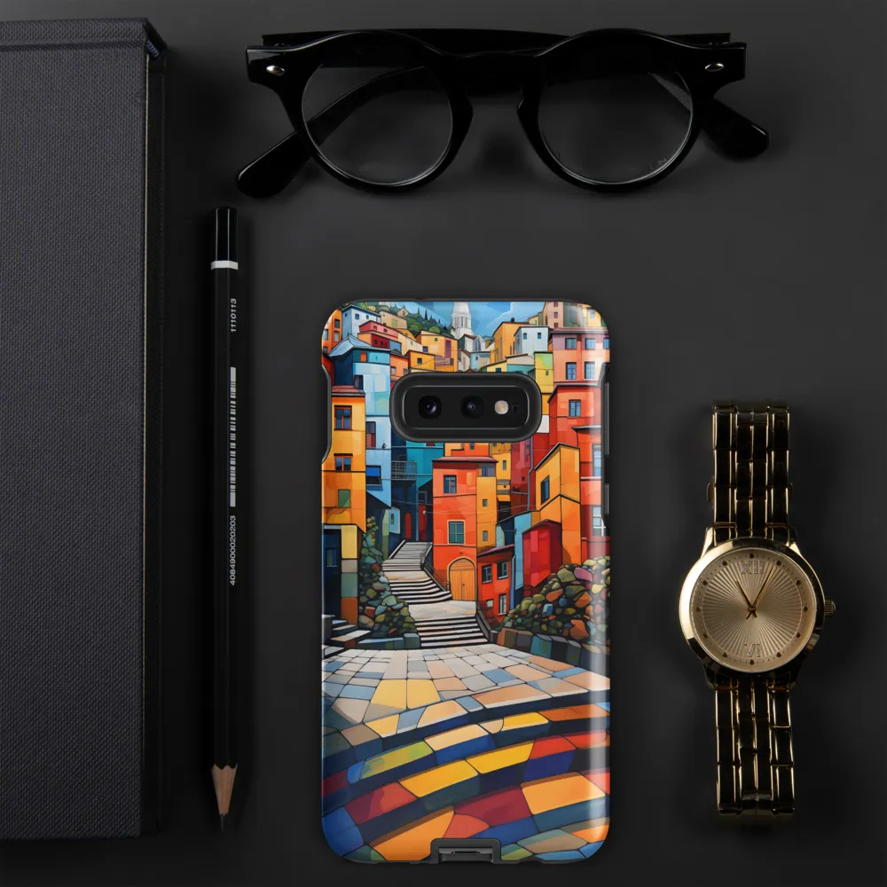 Vibrant Village: A Cubist Journey