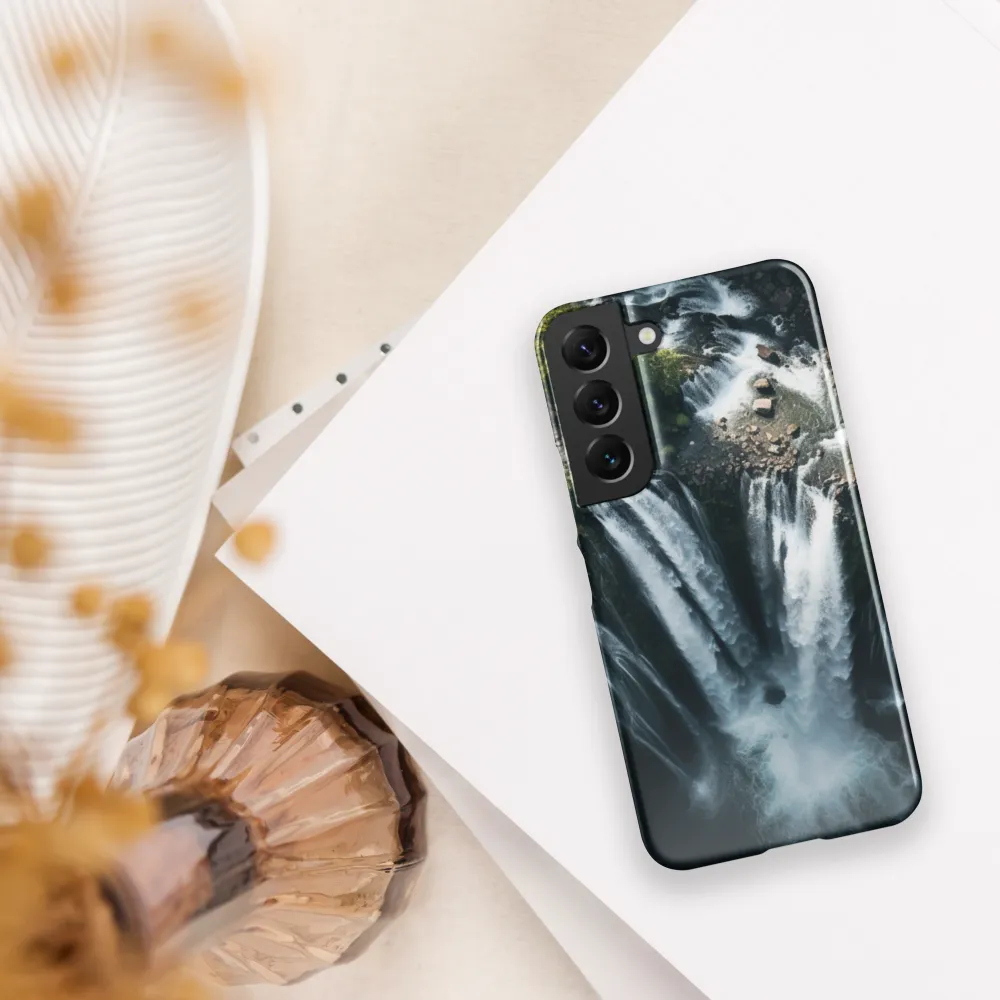 Nature's Power: The Cascading Waterfall | Phone Case |  S22 | Snap Case | Glossy