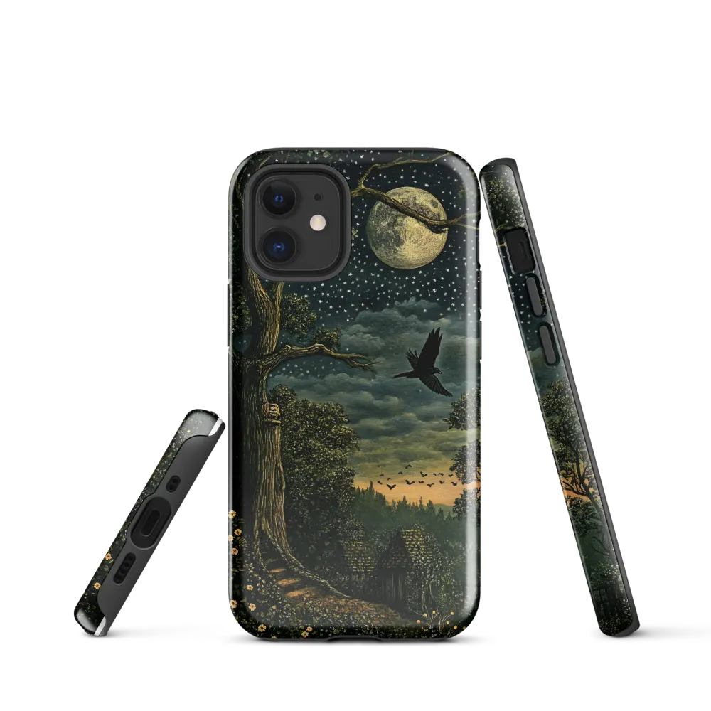 Mystical Nightscape Under the Full Moon | Phone Case |  12 mini | Tough Case | Glossy