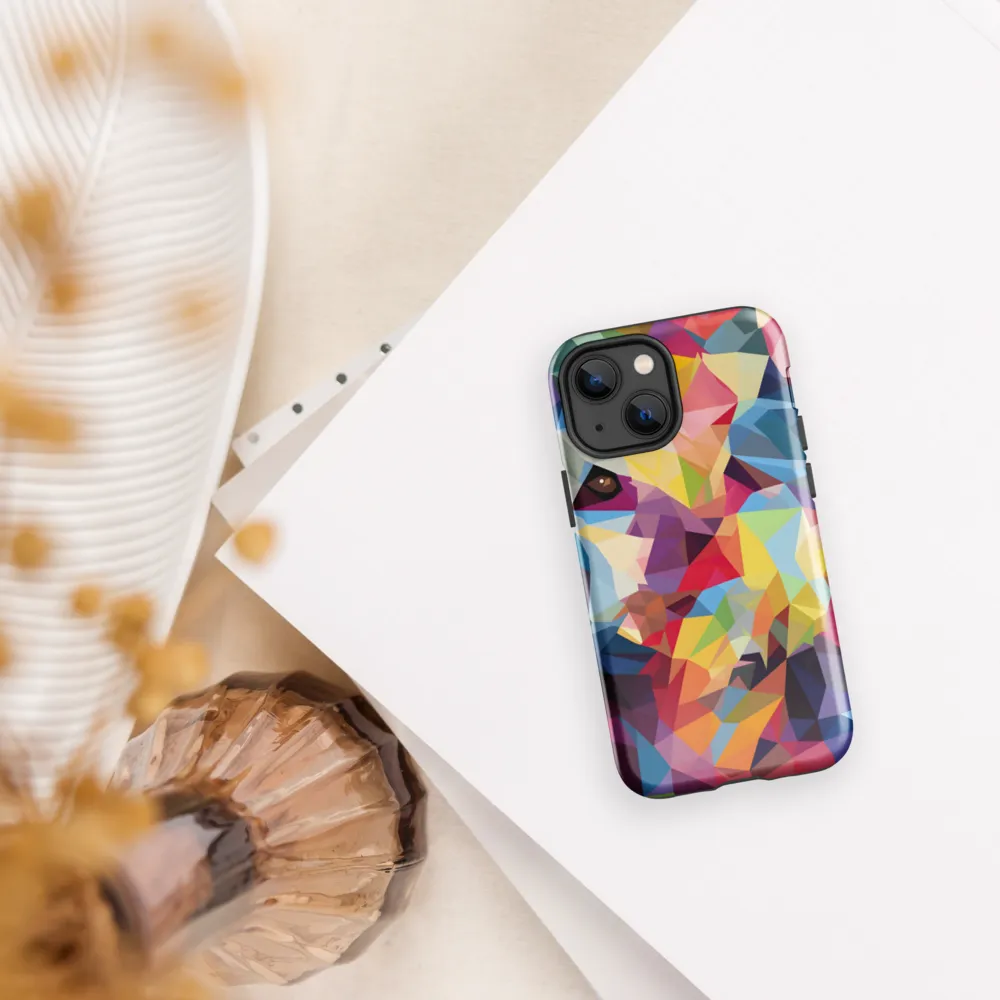 Playful Geometry: The Bear's Face | Phone Case |  13 mini | Tough Case | Glossy