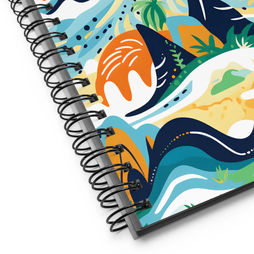 Abstract Tropical Landscape | Spiral Notebook