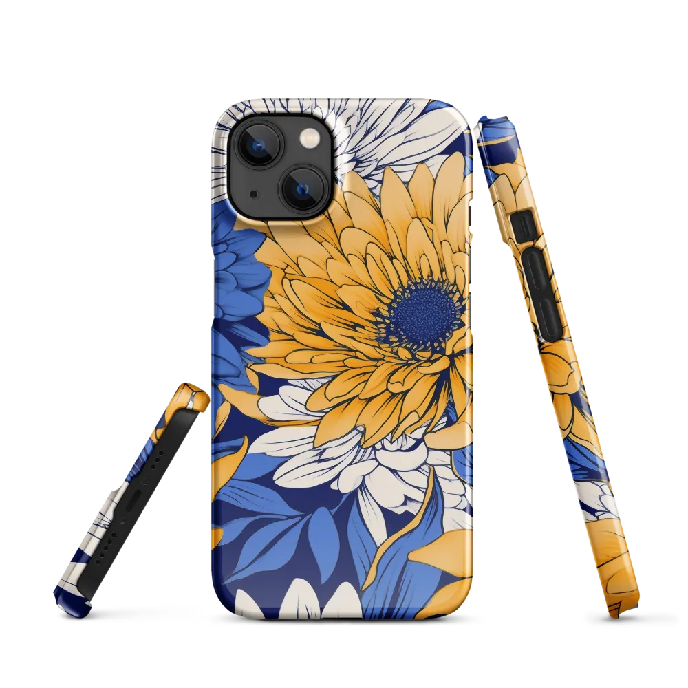 Floral Harmony in Blue and Yellow