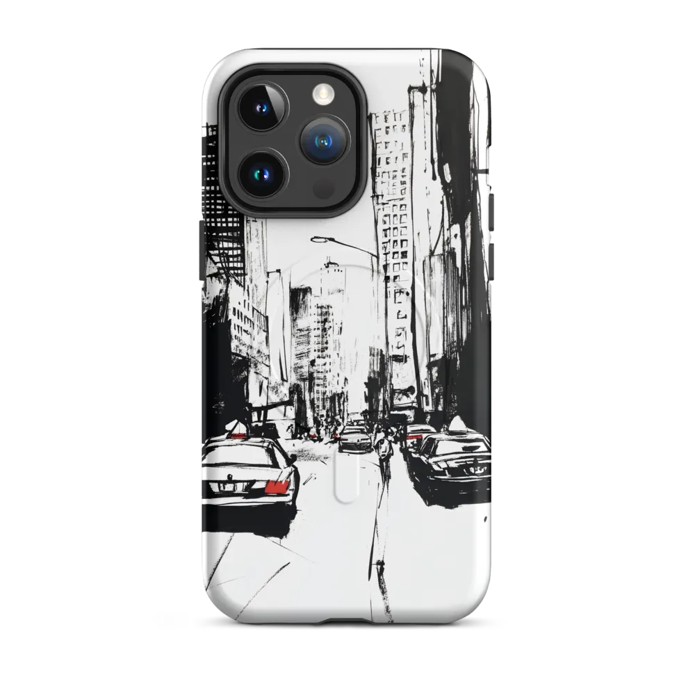 Urban Pulse: A Monochromatic Journey | Phone Case |  14 Pro Max | MagSafe® Tough Case | Matte