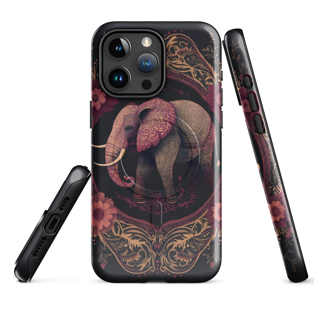 Regal Reverie: The Ornate Elephant | Phone Case |  15 Pro Max | MagSafe® Tough Case | Glossy