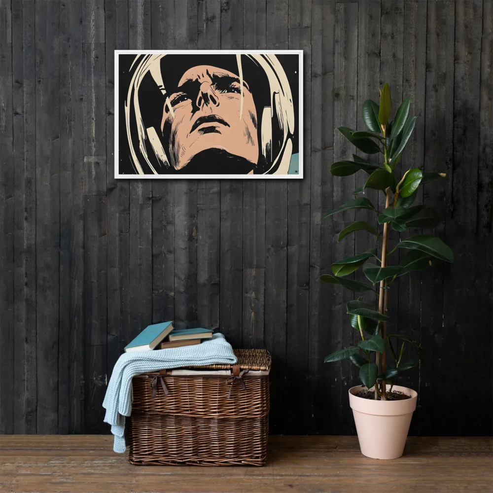 Gaze of the Astronaut | Canvas with White Frame | 20″×30″