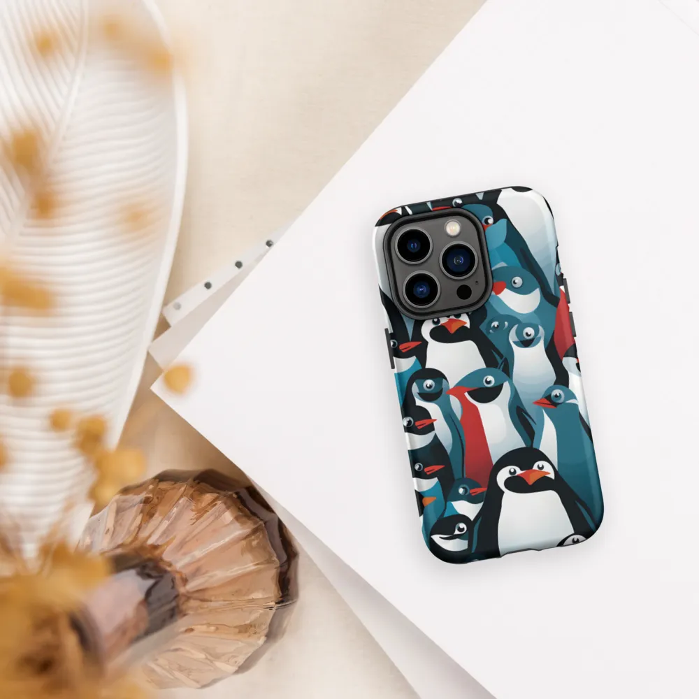 Penguin Parade | Phone Case |  14 Pro | Tough Case | Matte