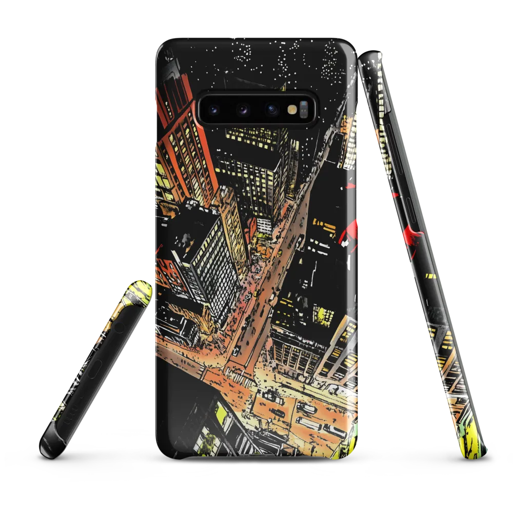 Urban Nightscape: A Bird's-eye View | Phone Case |  S10 Plus | Snap Case | Glossy