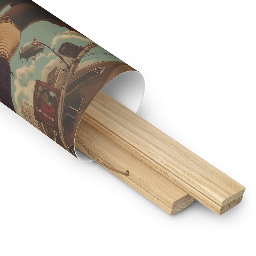 Flight of the Urban Dreamer | Poster With Oak Wood Hanger | 10″×10″