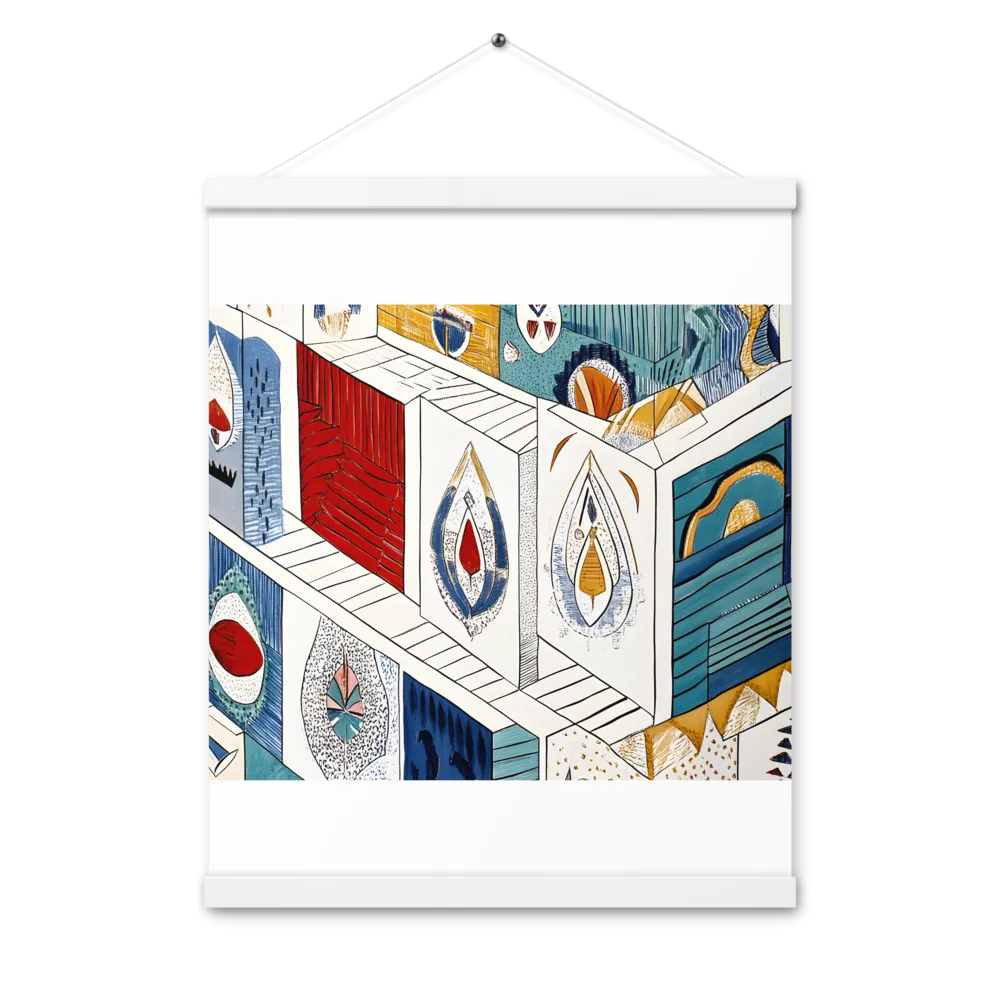 Symphony of Geometric Harmony | Poster With White Wood Hanger | 16″×20″
