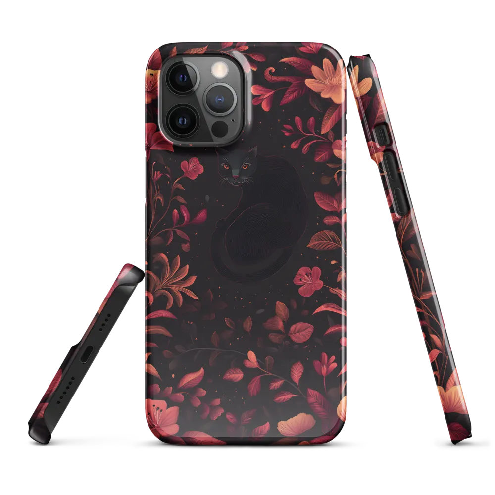 Nocturne in Coral: The Watchful Cat