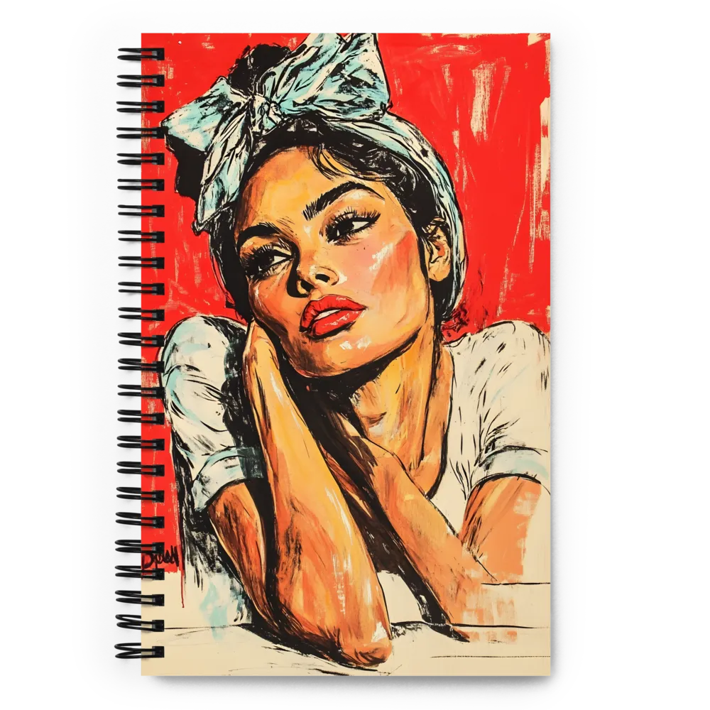 Contemplation in Red | Spiral Notebook