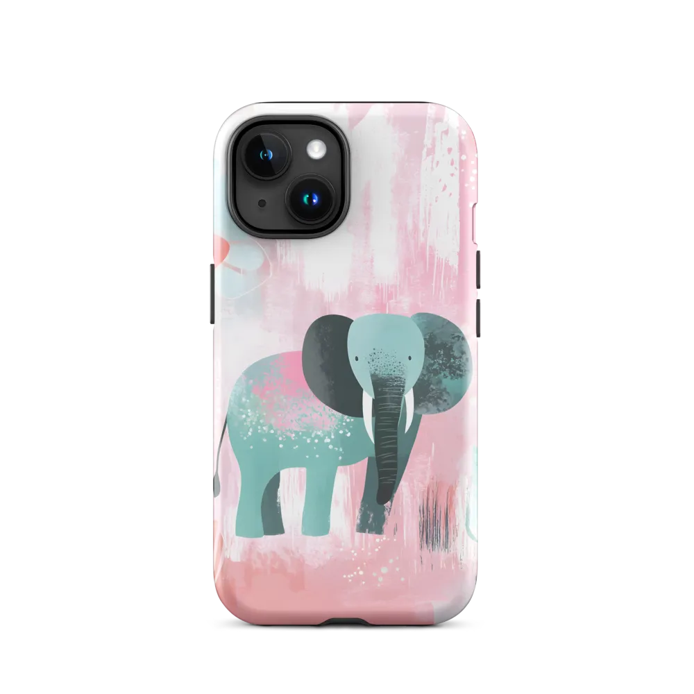 Whimsical Elegance: An Elephant's Serenade | Phone Case |  15 | Tough Case | Glossy