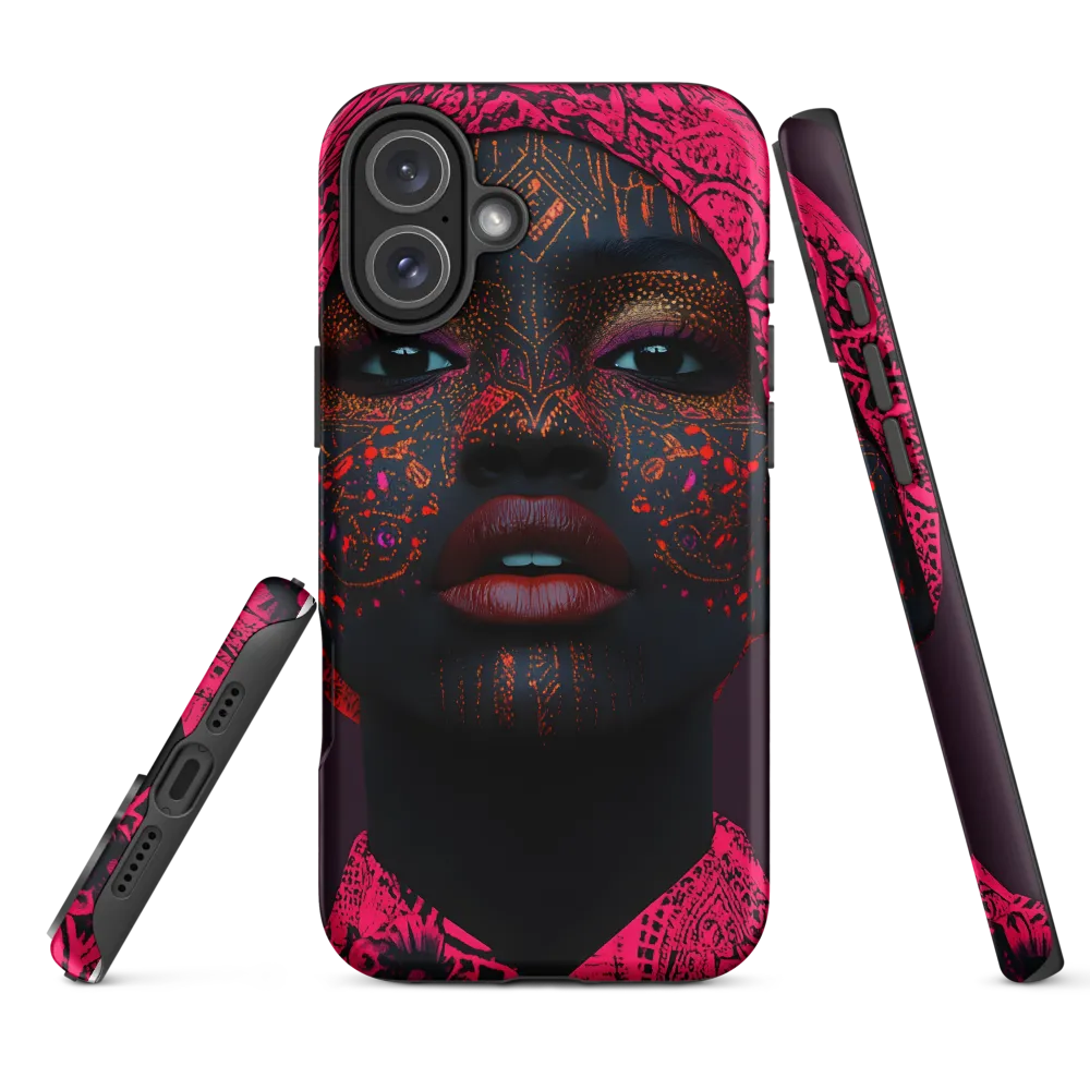 Neon Adornments: A Portrait of Cultural Expression