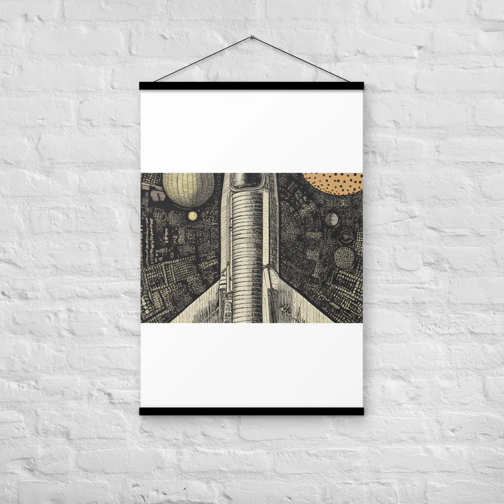 Voyage to the Unknown | Poster With Black Wood Hanger | 24″×36″