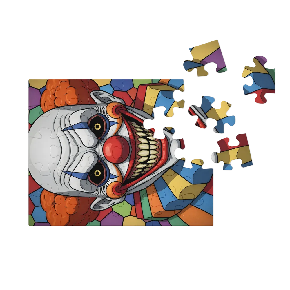 Sinister Clown 
 Jigsaw Puzzle in Tin Box