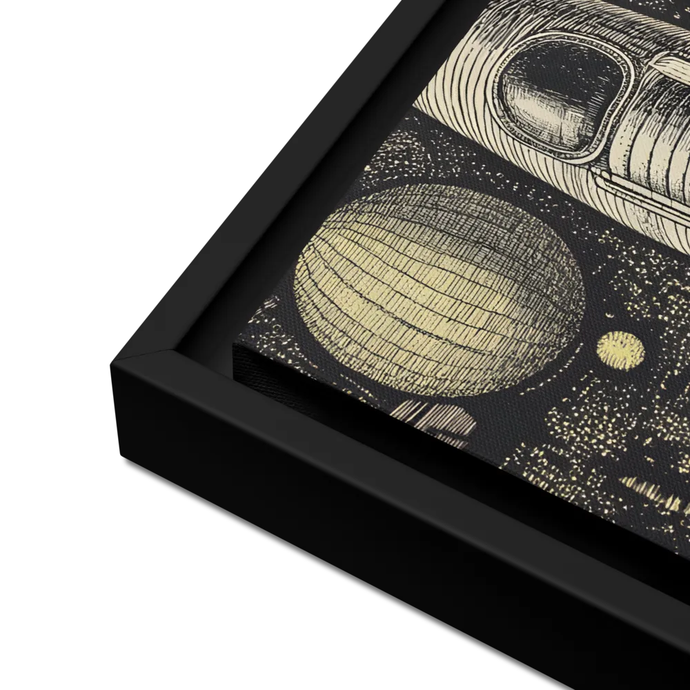 Voyage to the Unknown | Canvas with Black Frame | 16″×16″
