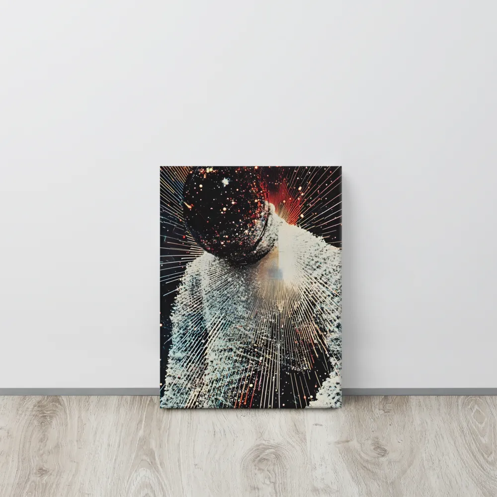 Ethereal Astronaut: A Journey Through the Cosmos | Canvas | 12″×16″