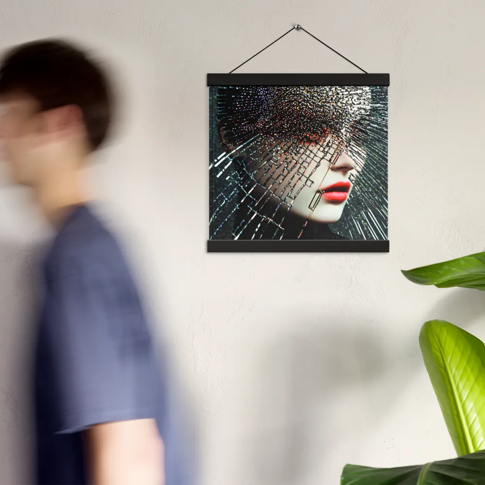 Fractured Identity | Poster With Black Wood Hanger | 12″×12″
