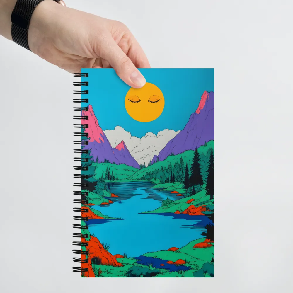 Whimsical Serenity in Vibrant Colors | Spiral Notebook