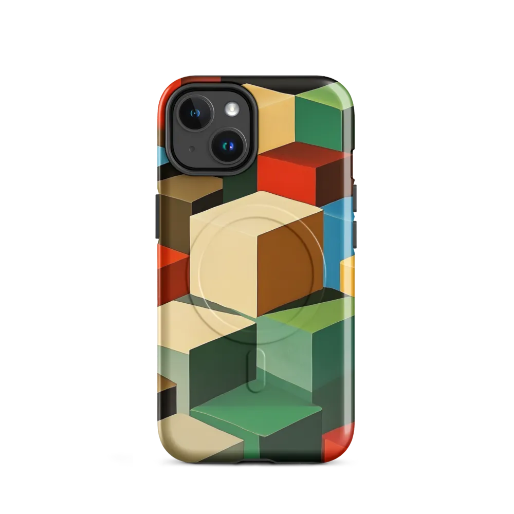 Colorful Geometric Harmony | Phone Case |  14 | MagSafe® Tough Case | Glossy