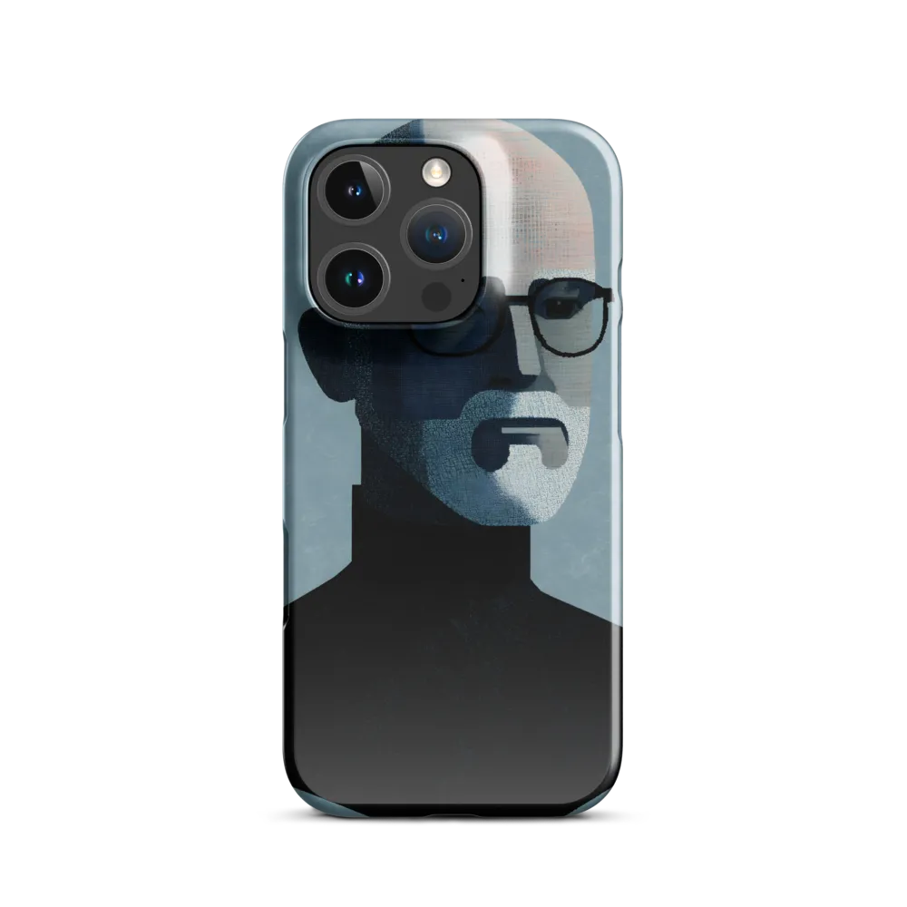Minimalist Portrait of a Modern Man | Phone Case |  16 Pro | Snap Case | Glossy