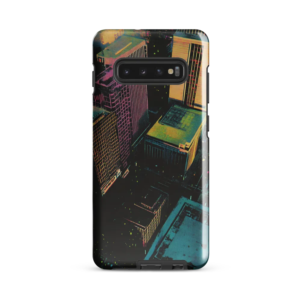 Neon Dreams: A City from Above | Phone Case |  S10 Plus | Tough Case | Glossy