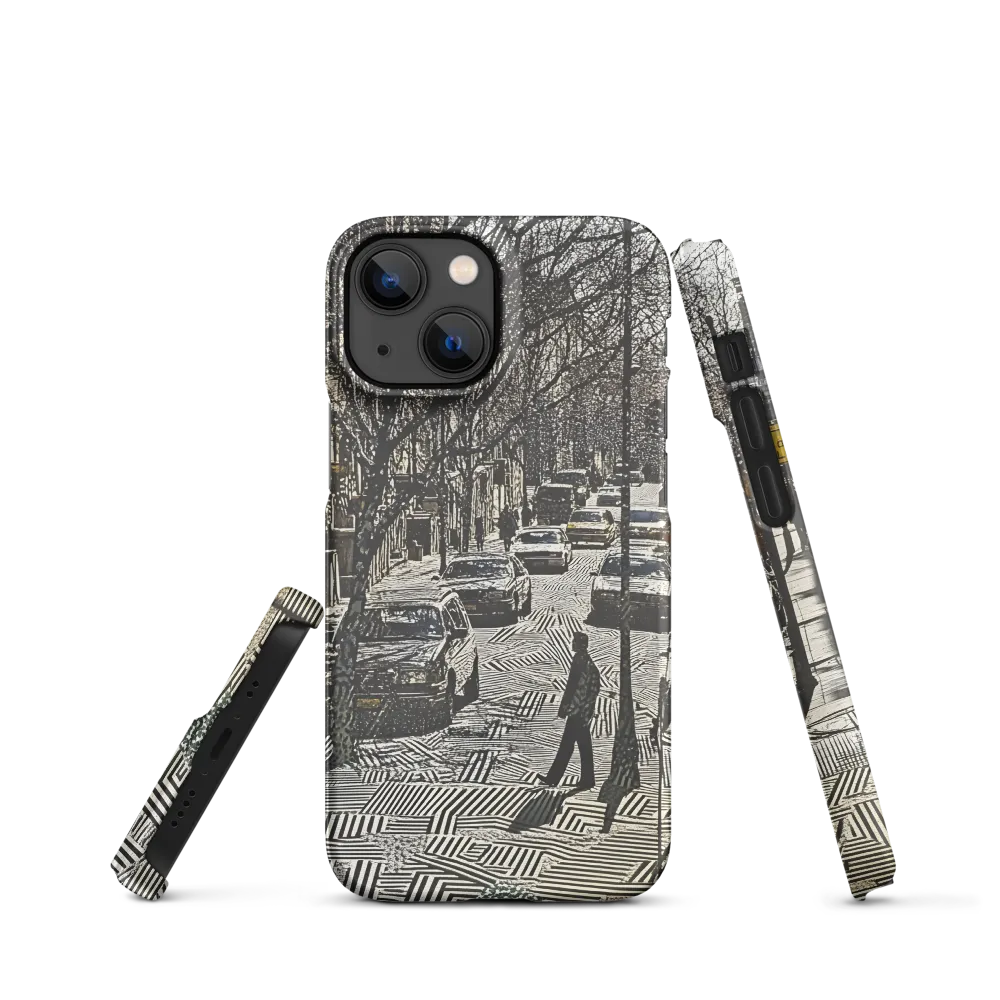 Urban Solitude: A Geometric Journey | Phone Case |  13 Mini | Snap Case | Matte