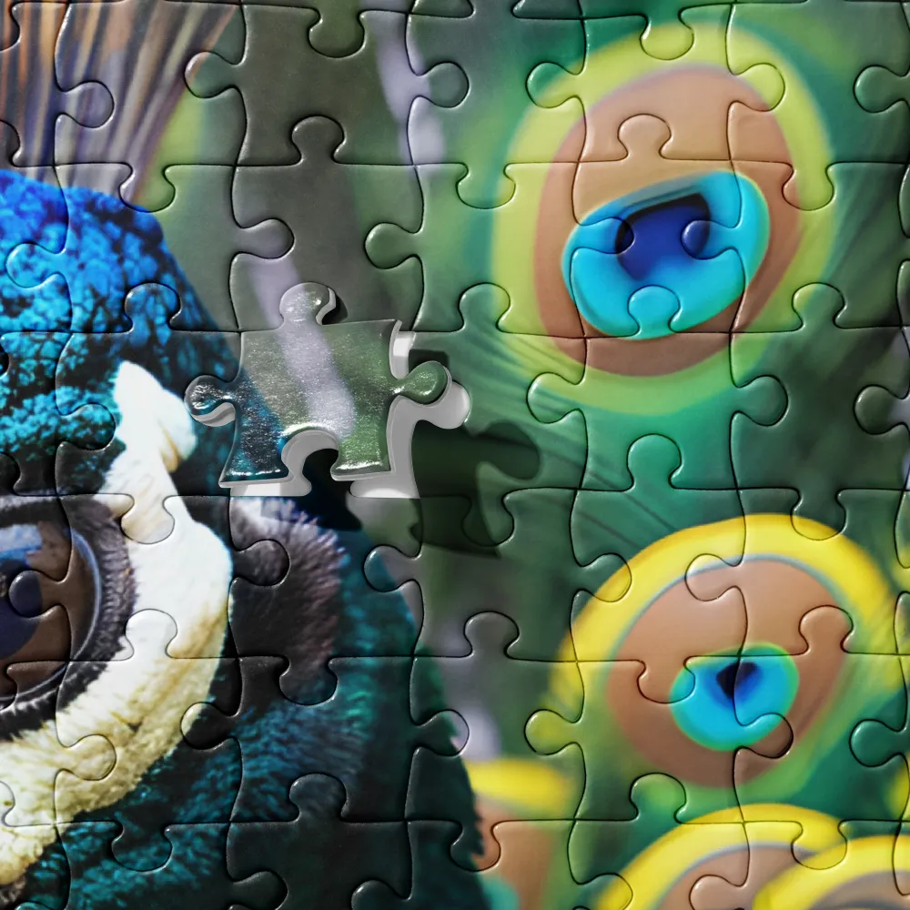 Regal Plumage: The Peacock's Splendor | Jigsaw Puzzle | 520 pieces