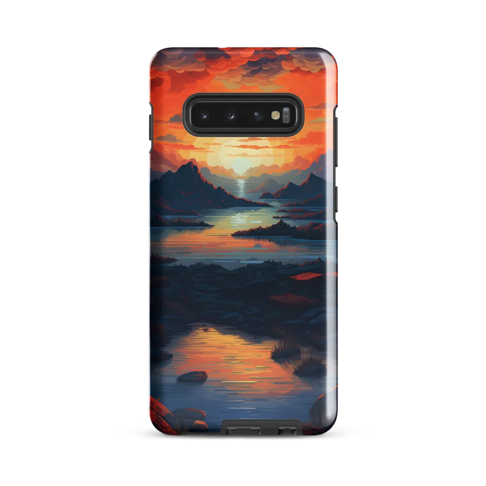 Ethereal Evening: A Digital Dusk | Phone Case |  S10 Plus | Tough Case | Glossy