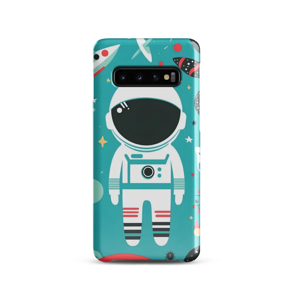 Whimsical Astronaut in Cosmic Wonderland | Phone Case |  S10 | Snap Case | Glossy