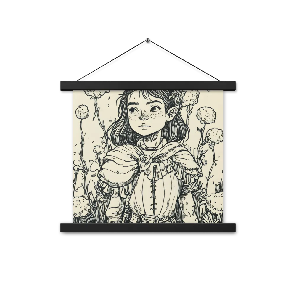 A Young Guardian of Nature | Poster With Black Wood Hanger | 14″×14″